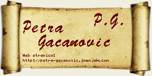 Petra Gačanović vizit kartica